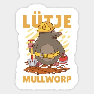 Lütje Mullworp Low German Mole Sticker